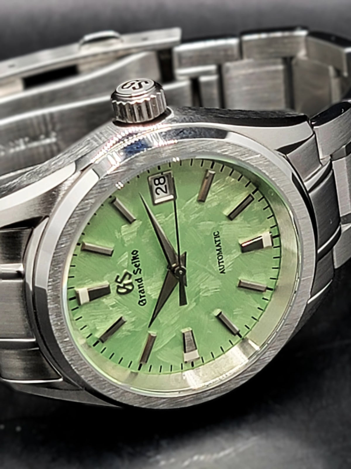 **LIMITED RUN** CUSTOM MOD GRAND SEIKO SHUNBUN - SPRING GREEN 38MM NH35 AUTO EXHIBITION CASEBACK **IN STOCK, SERIOUS INQUIRIES ONLY PLEASE!**
