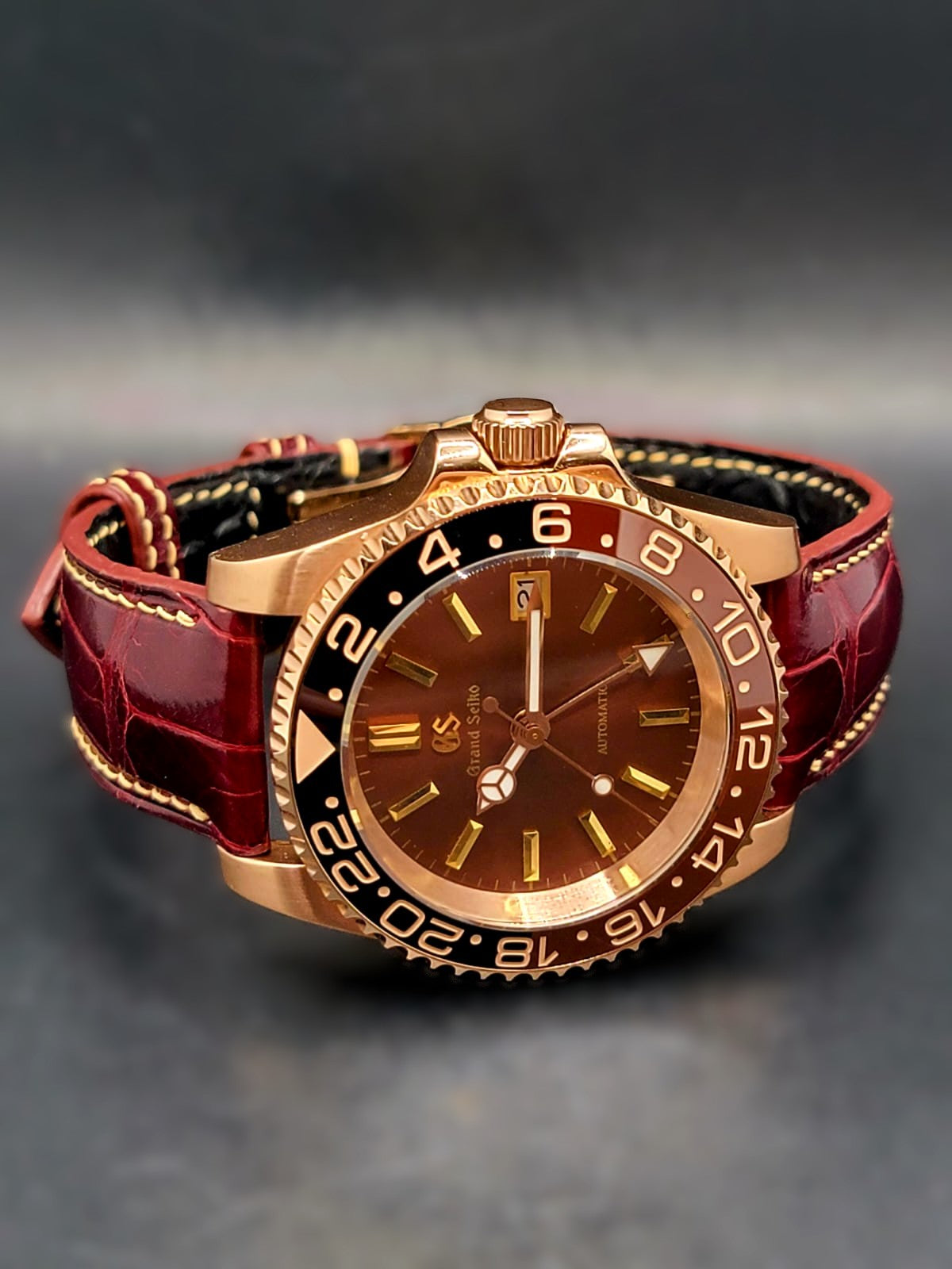 ***BRAND NEW Grand Seiko Rose Gold Men's Premier MOD Watch-Cust Leather- NH34GMT Automatic