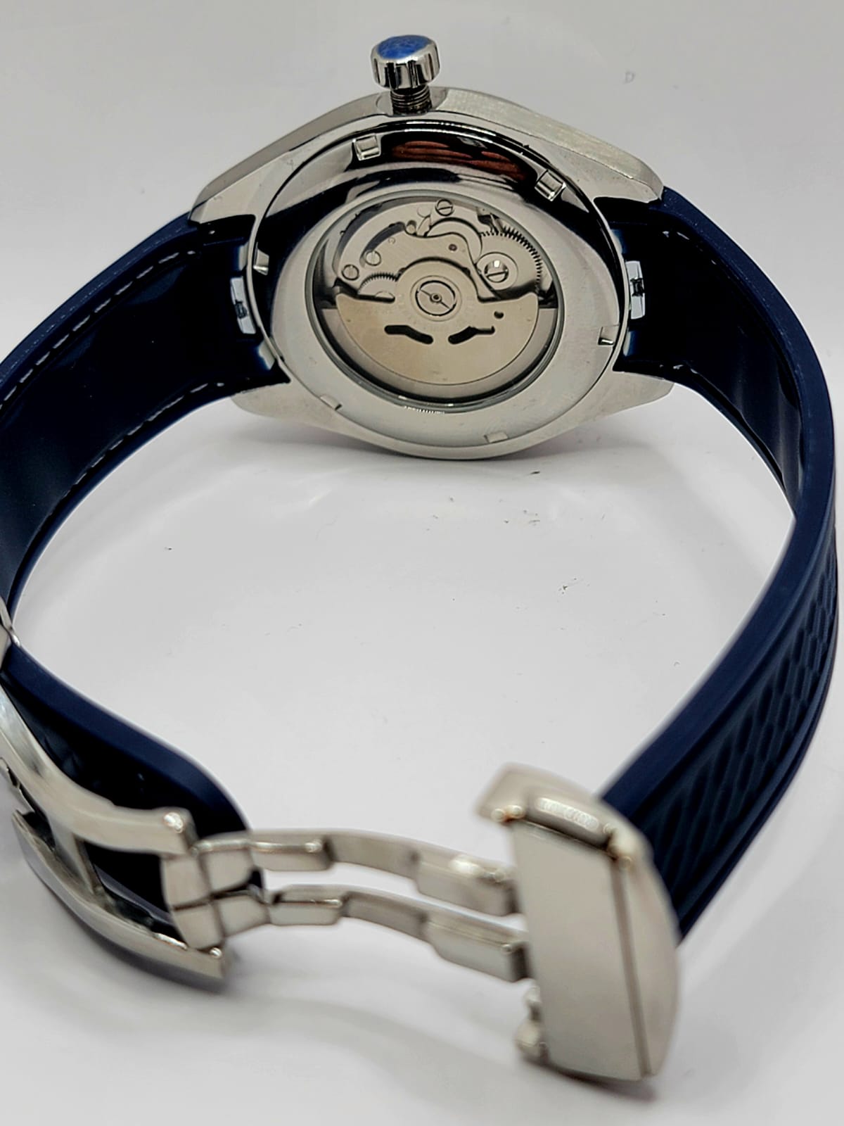 CUSTOM MOD SEAMASTER AQUA TERRA BLUE AUTOMATIC NH35 MOVEMENT NEW