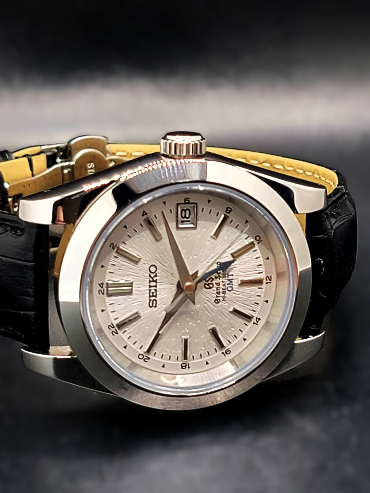 CUSTOM MOD Seiko Grand Seiko Heritage White Textured GMT