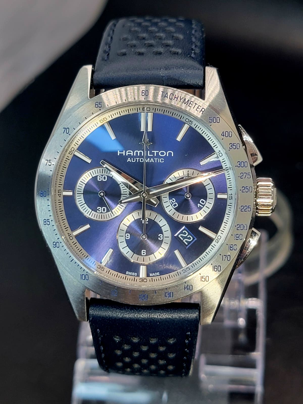 Hamilton Jazzmaster Performer Auto Chrono Blue Dial Watch, 42mm