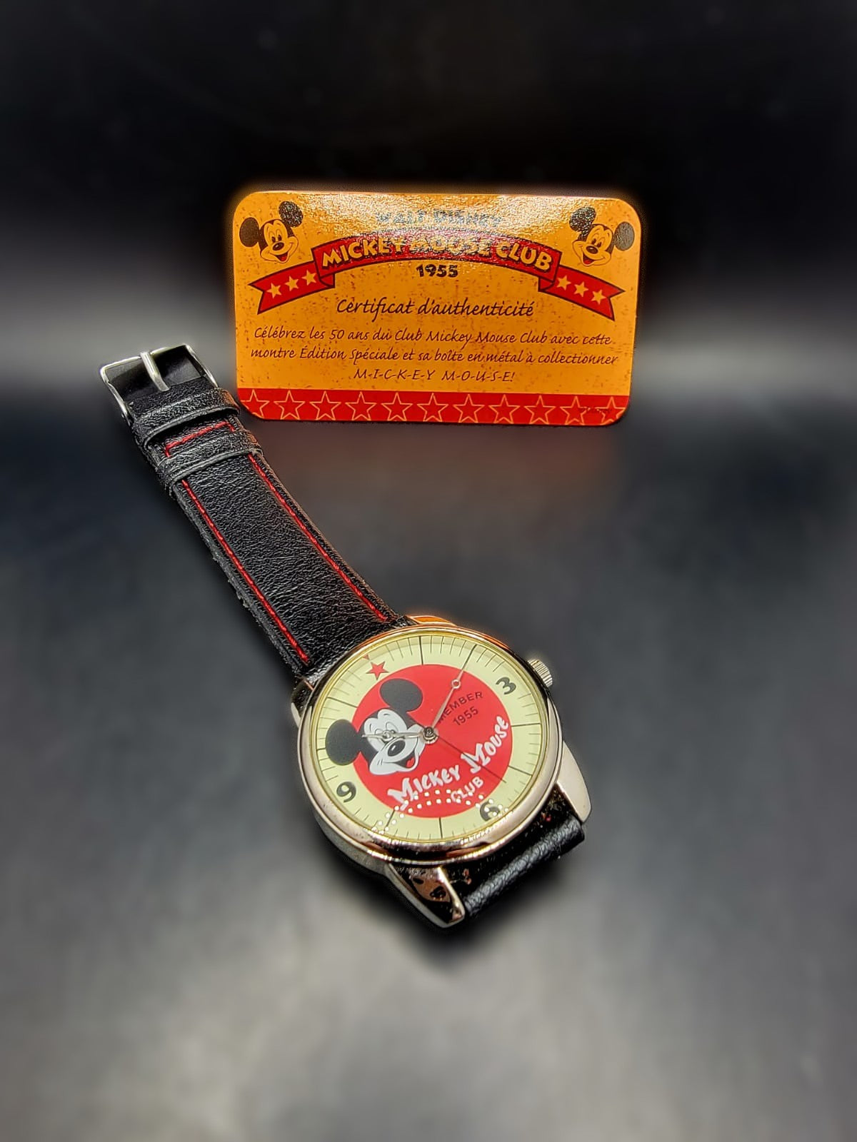 MICKEY MOUSE - CLUB MEMEBER 1955 WATCH - COLLECTORS SET