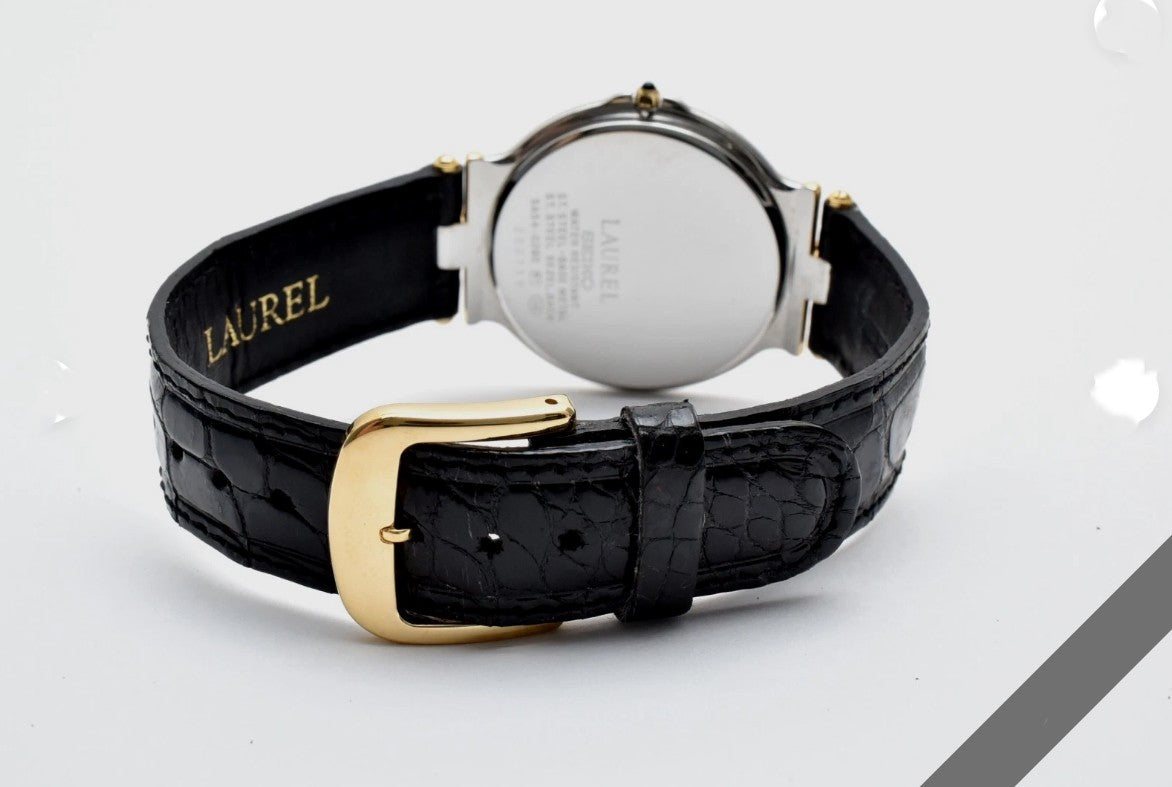 MINT w/Box SEIKO LAUREL 5A54-0290 Cream Dial Silver Women's 33mm