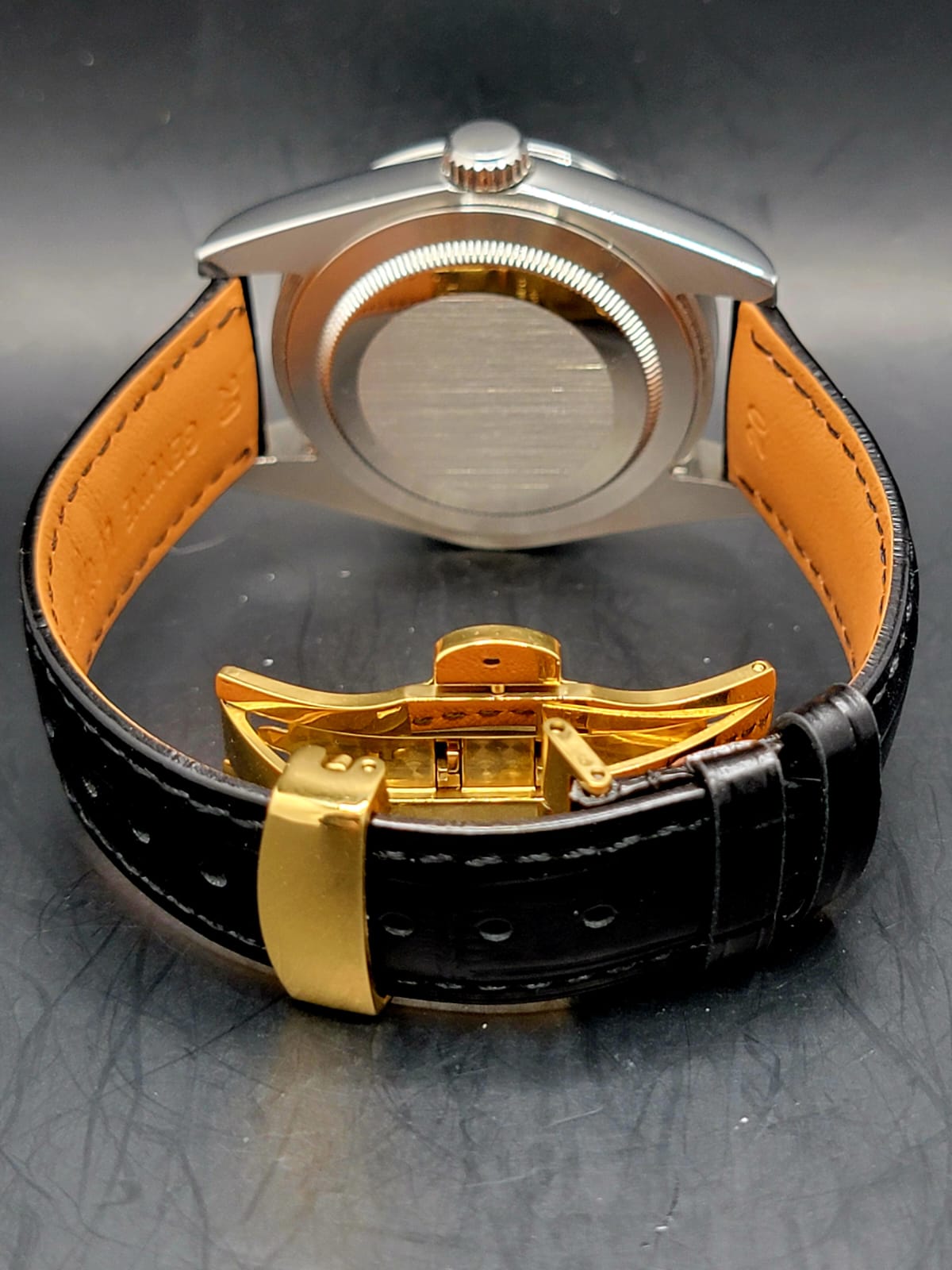 CUSTOM MOD (GRAND SEIKO HERITAGE) BLACK AND GOLD STARBUST DIAL AUTO NH35A MOVEMENT NEW (Copy)