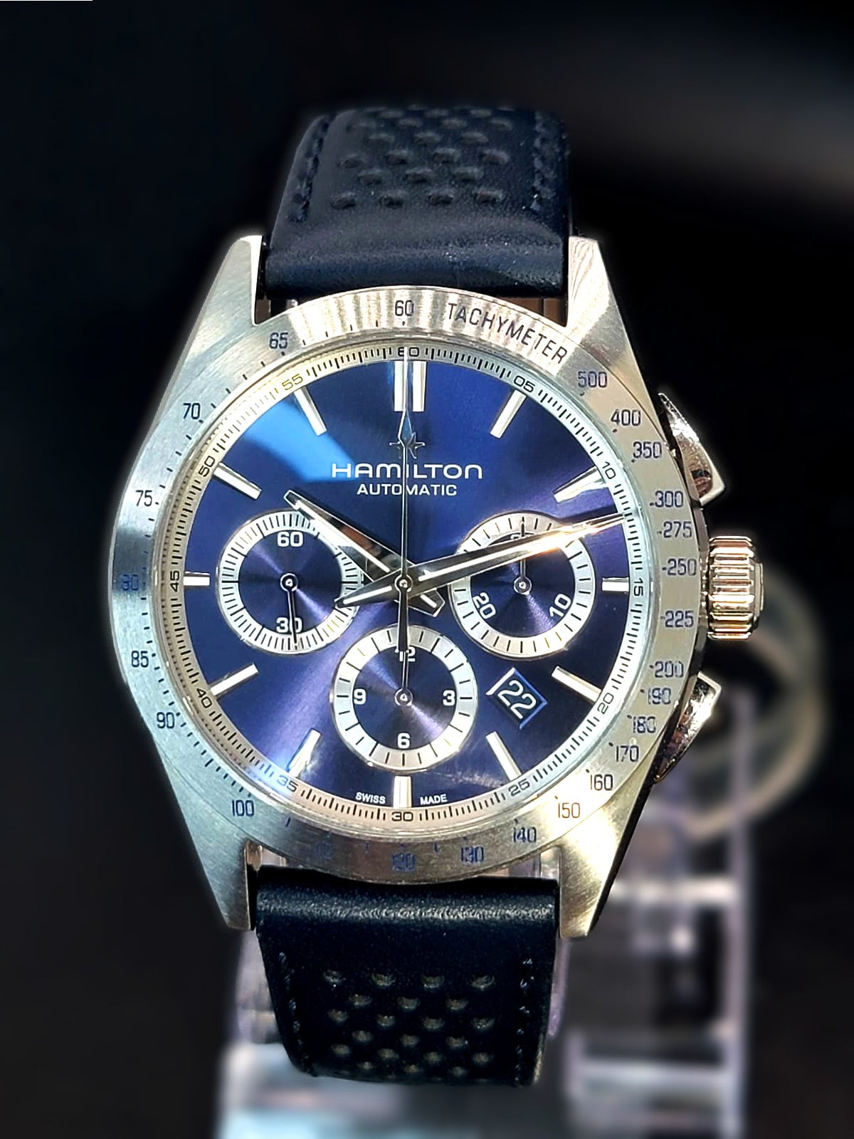 Hamilton Jazzmaster Performer Auto Chrono Blue Dial Watch, 42mm