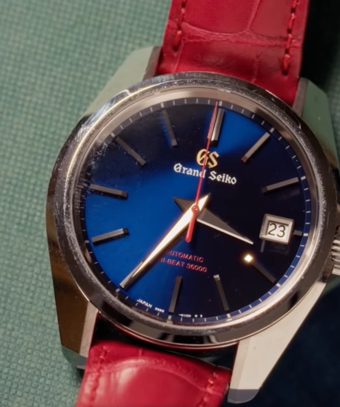 CUSTOM ORDER PREMIER MOD (GRAND SEIKO MOD) CUSTOMIZED ROYAL BLUE DIAL, RED LEATHER BAND WITH BUTTERFLY CLASP, NH34GMT with RED GMT HAND AUTOMATIC NEW **BUILD TO ORDER, SERIOUS INQUIRIES ONLY PLEASE!**