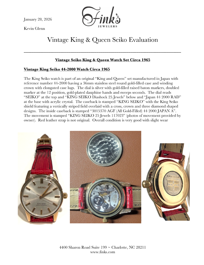 NEAR MINT 1965 King Seiko and Queen Seiko SET from Tokyo's Flagship Store Waco - Seiko Store
