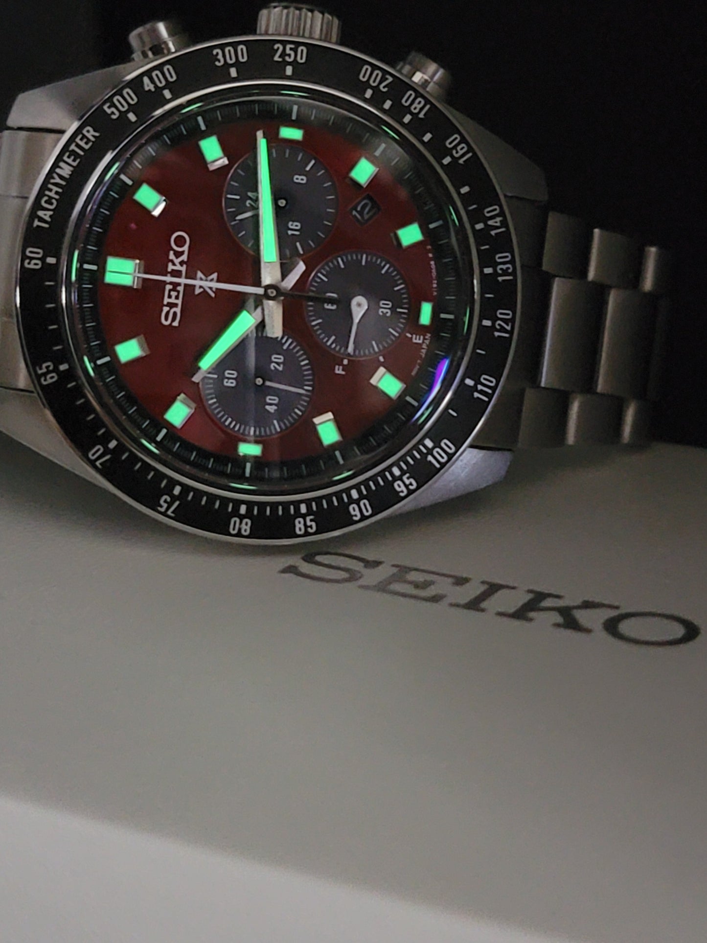 Seiko Prospex.                       SSC927 US Special Edition Prospex Speedtimer Solar Chronograph SeiTona