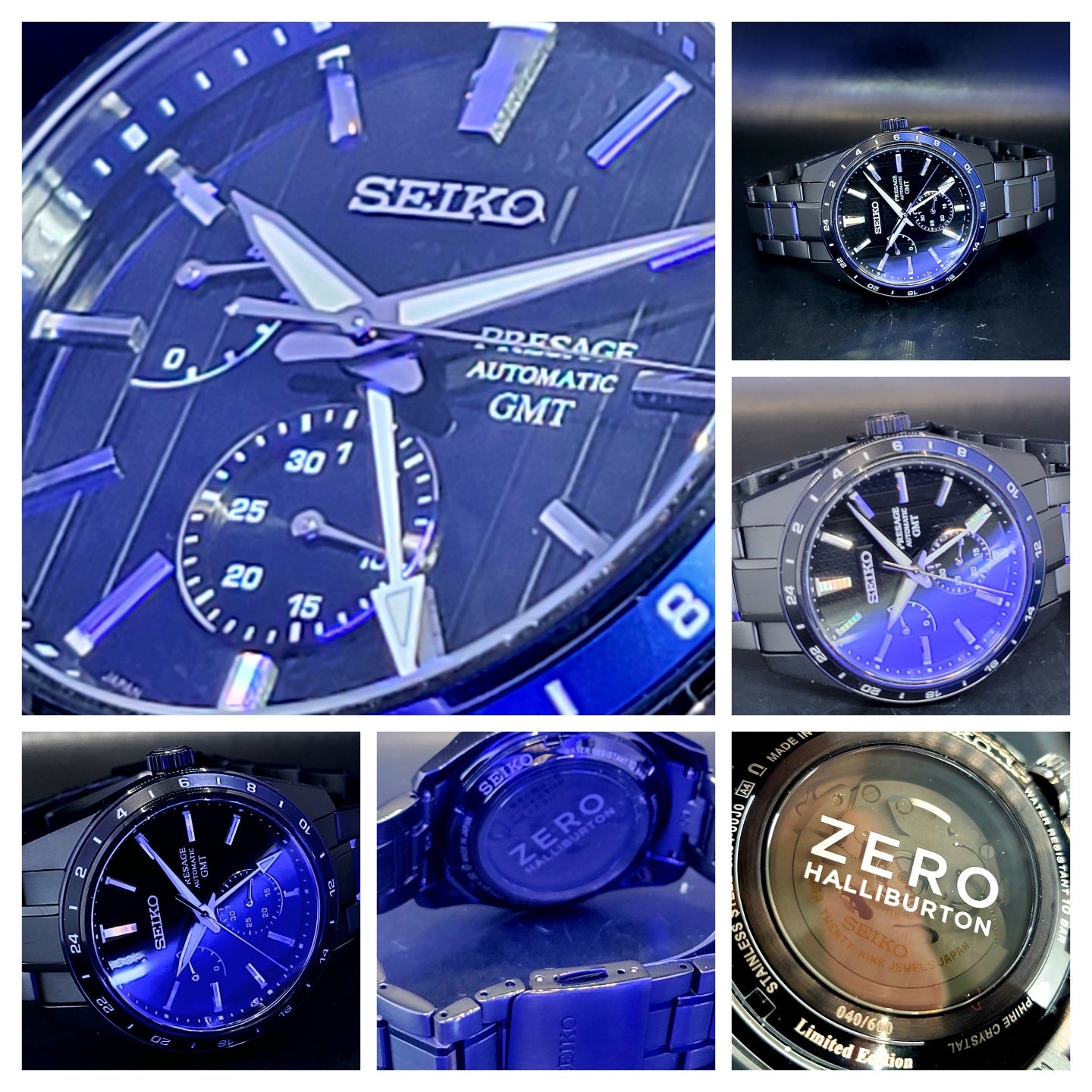 Seiko Presage Sharp Edged Series Zero Halliburton Limited Edition automatic GMT watch (ref. SPB271J1). #40/600