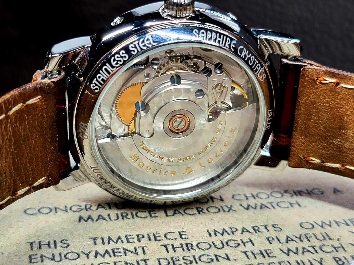 Maurice Lacroix Masterpiece Phase de Lune 38MM White Dial Leather Strap (MP6347)