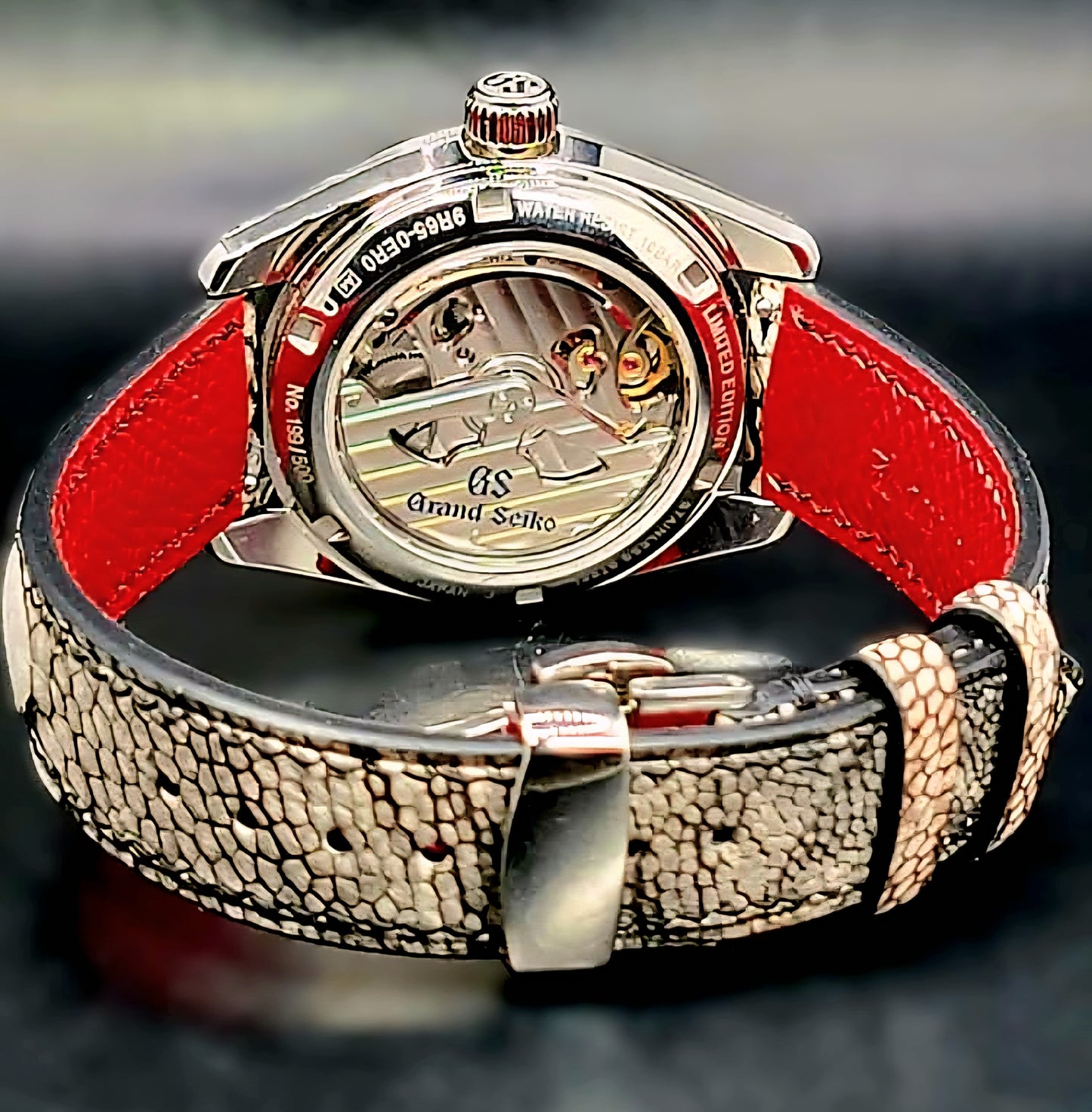 Grand Seiko Heritage Collection Spring Drive Heritage Collection Katana Red Complete BOX SET USA Limited Edition 199/500 Made World Wide