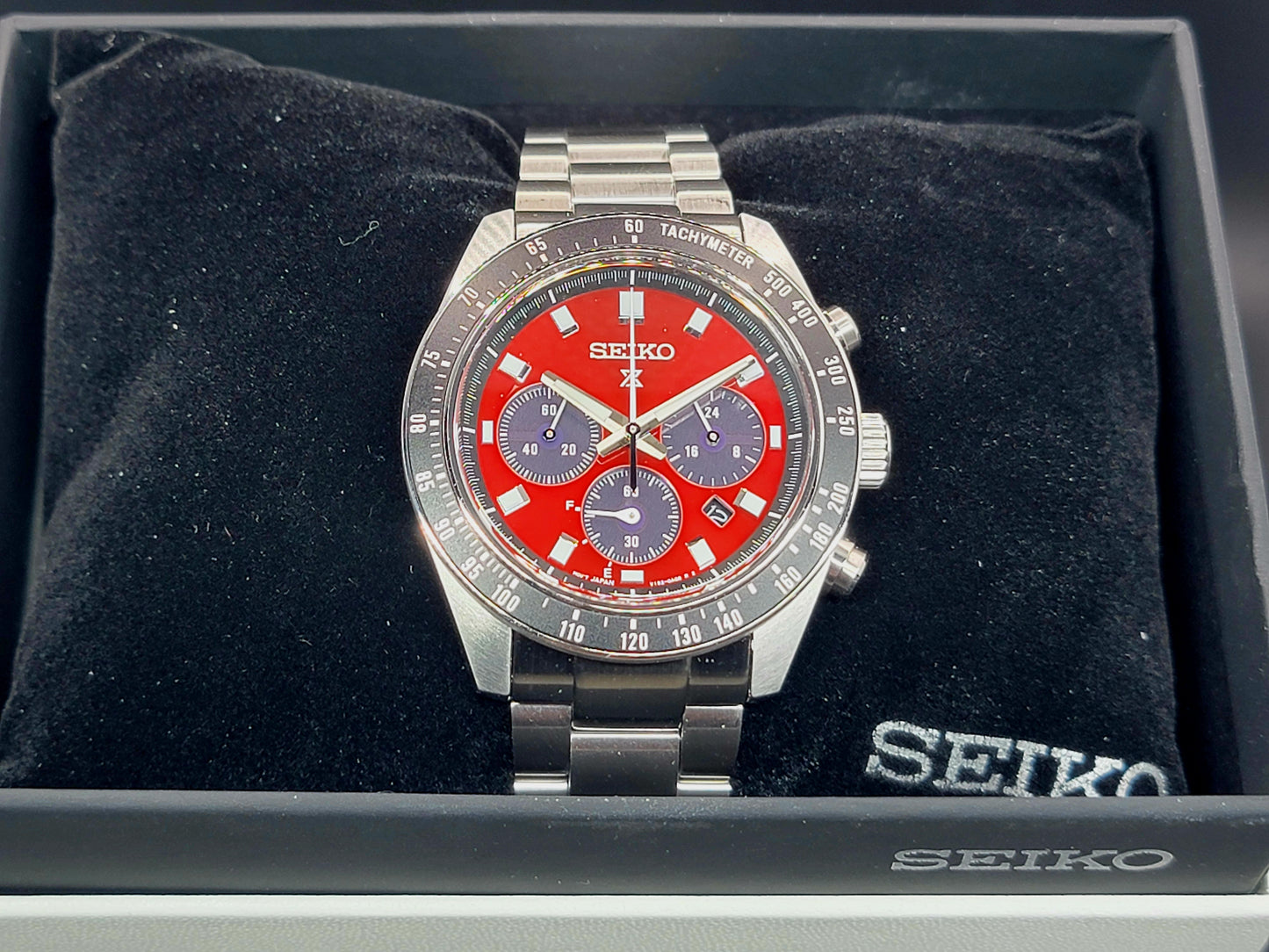 Seiko Prospex.                       SSC927 US Special Edition Prospex Speedtimer Solar Chronograph SeiTona