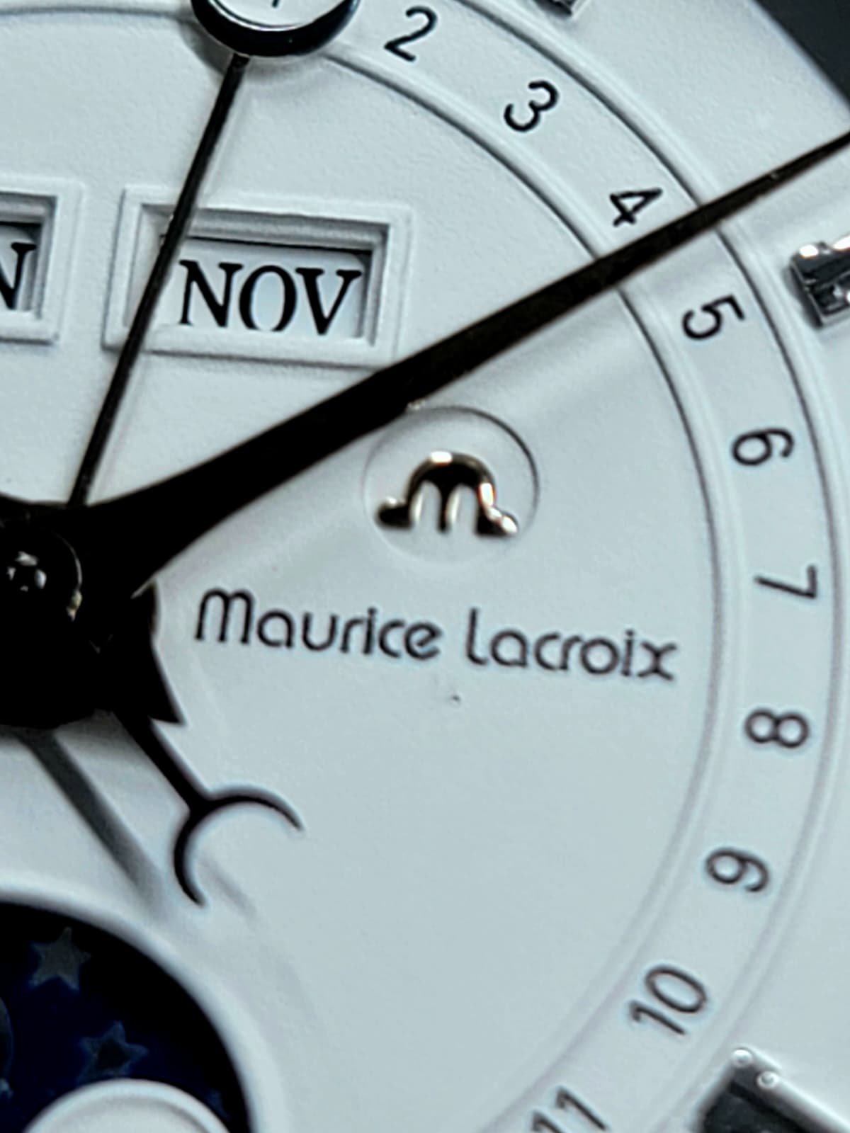 Maurice Lacroix Masterpiece Phase de Lune 38MM White Dial Leather Strap (MP6347)