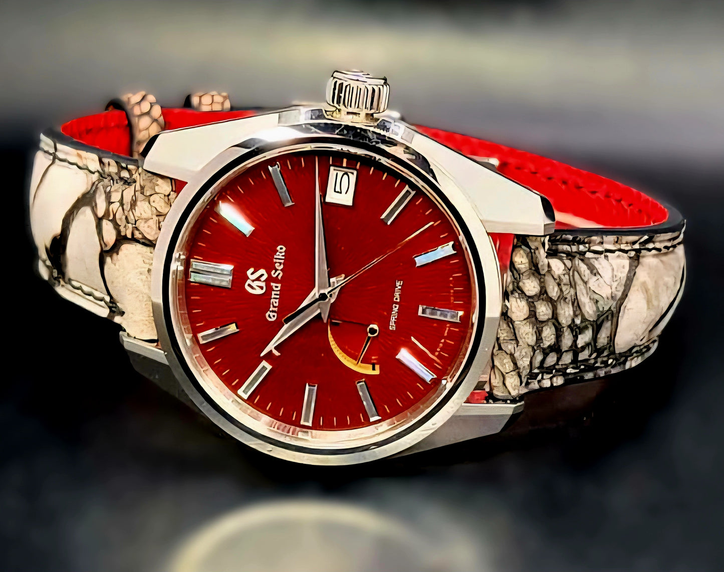 Grand Seiko Heritage Collection Spring Drive Heritage Collection Katana Red Complete BOX SET USA Limited Edition 199/500 Made World Wide