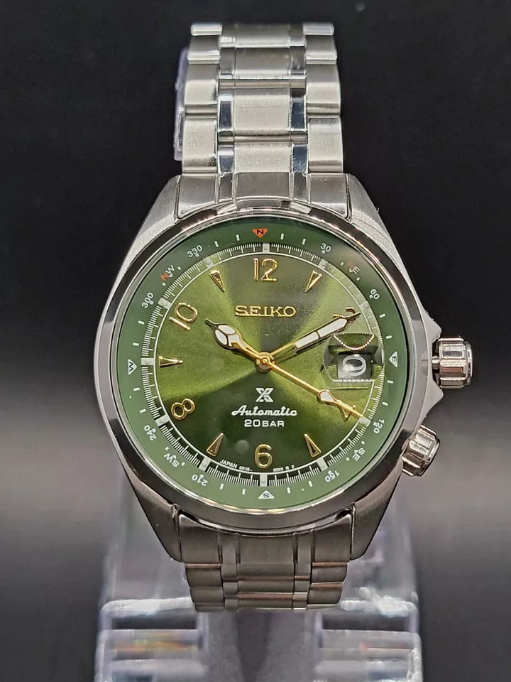 CUSTOM Alpinist Mod GREEN Automatic 6R35A MOVEMENT MEN'S WATCH NEW